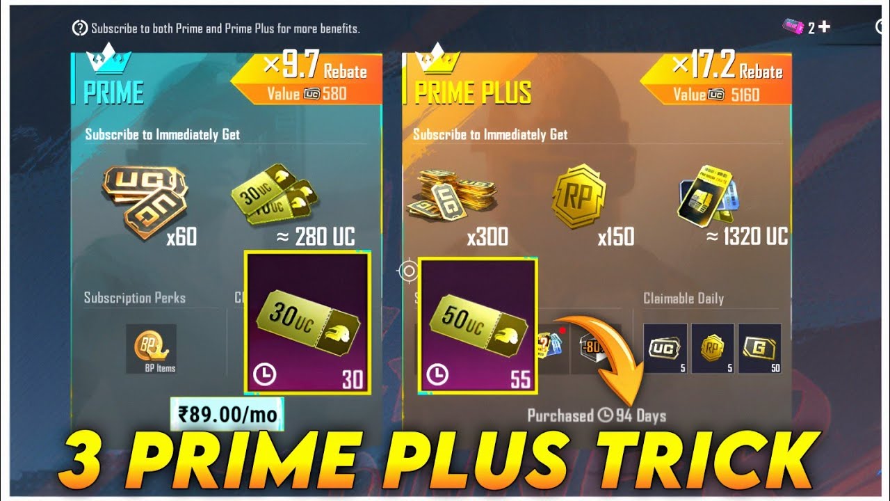 🔴 BGMI 3 PRIME PLUS TRICK | NEW X-SUIT 3 PRIME PLUS TRICK | 50 40 UC VOUCHER TRICK