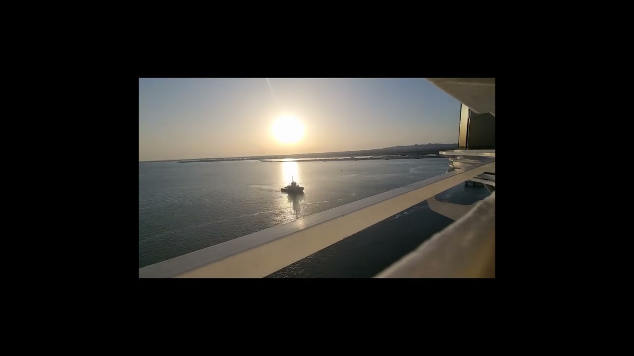 MSC WORLD EUROPA LEAVING SIR BANI YAS PORT TIMELAPSE