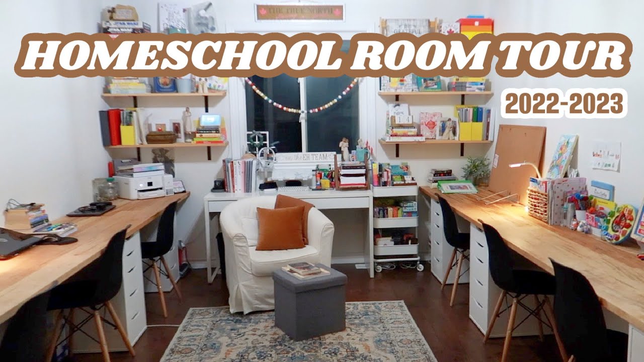 *NEW* HOMESCHOOL ROOM TOUR 2023 | Mom of 6 | Desks, Organization, Decor, & More!