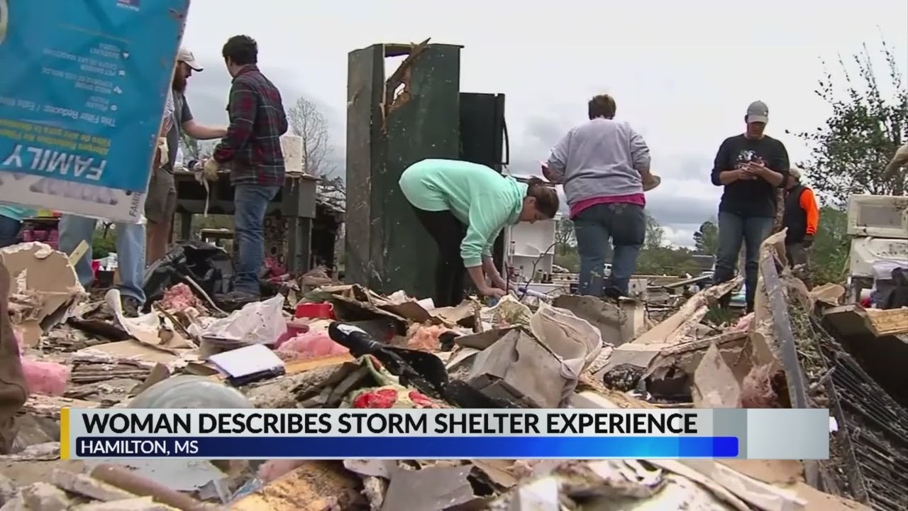 Woman describes storm shelter experience