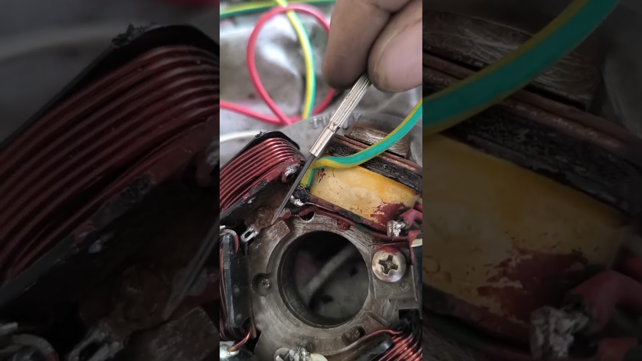 Recuperare Statore vespa px200 disastro fili marci secchi spezzati, sostituito e rinnovato Fili.