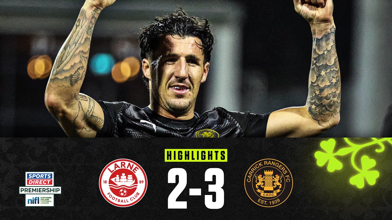 Carrick shock Larne! | Larne 2-3 Carrick Rangers | #sportsdirectprem 