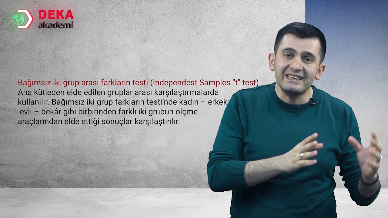 007 - PDR - ÖABT - Parametrik Testler - Mehmet Atasayar
