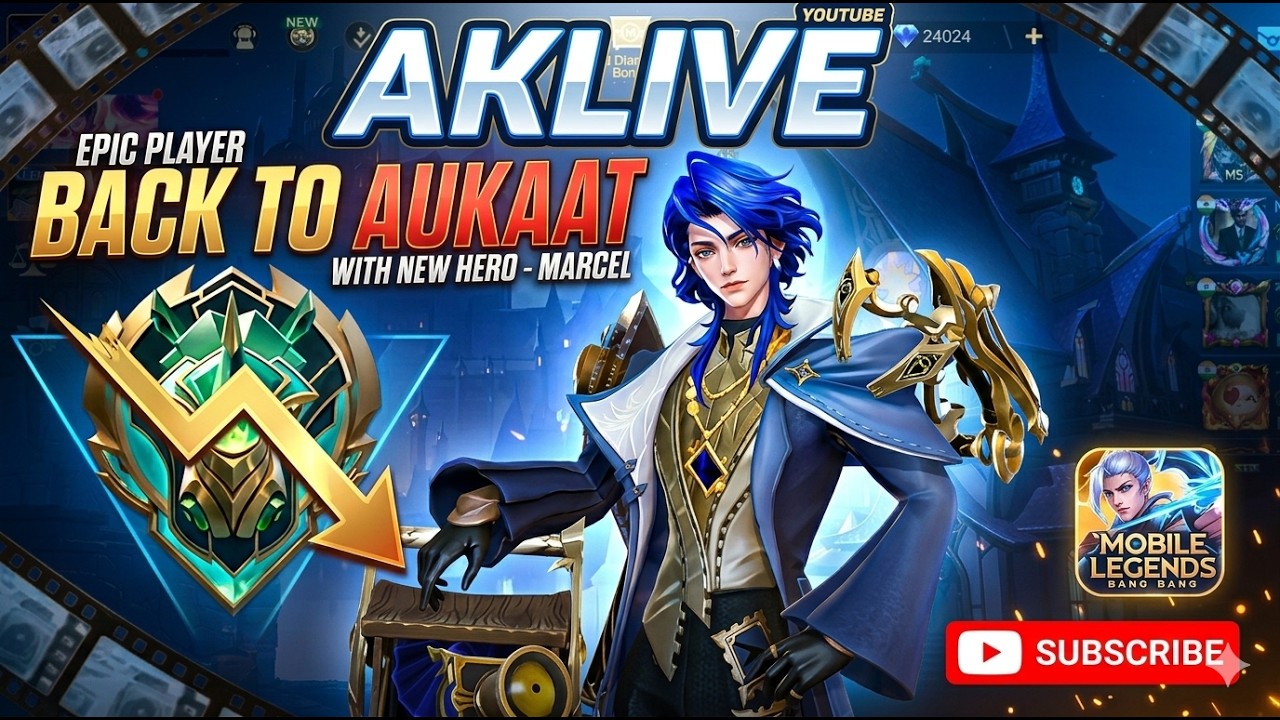 BACK TO AUKAAT - EPIC WITH MARCEL - NEW HERO  #mlbb 😍P139