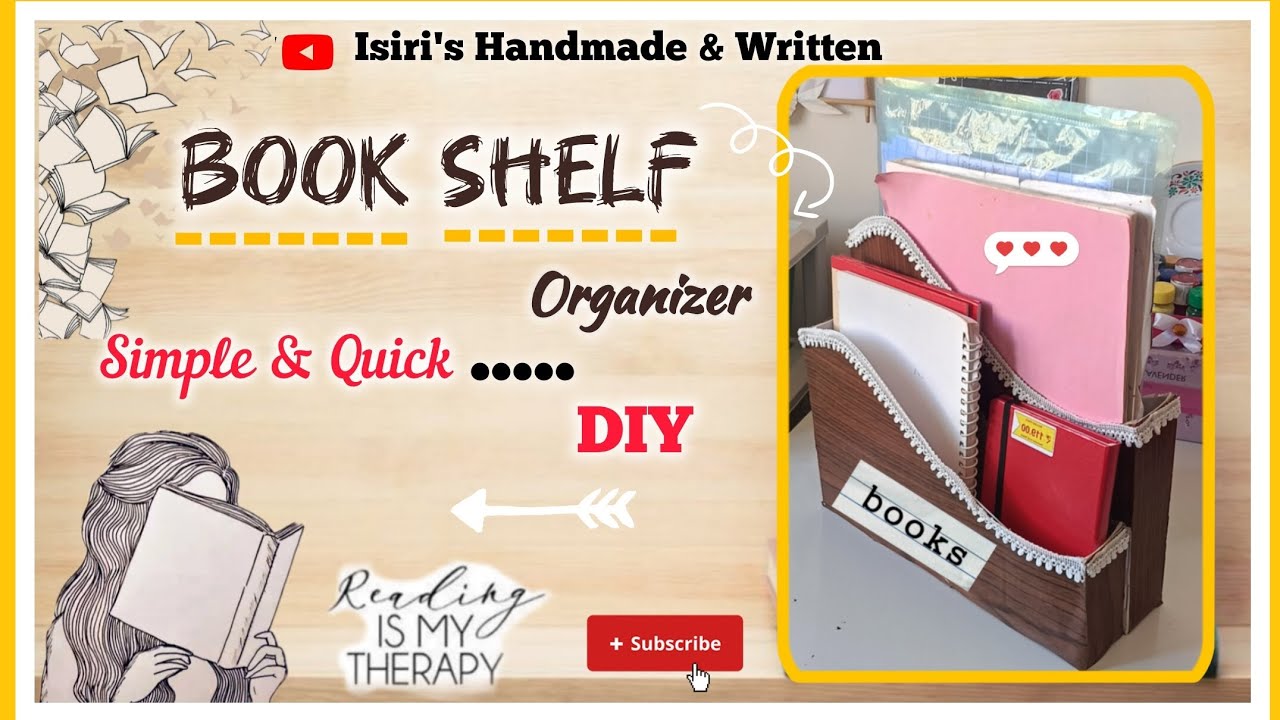 👌DIY Bookshelf 📚Organizer Using Old Saree Boxes Simple & Quick DIY In Kannada #diy #bookshelf #craft