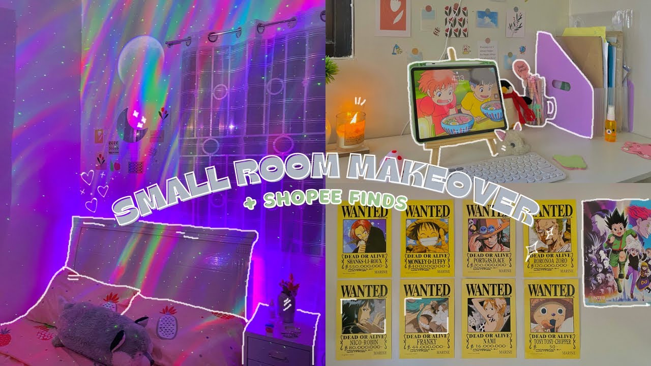 Small room makeover + shopee finds | aesthetic, anime |