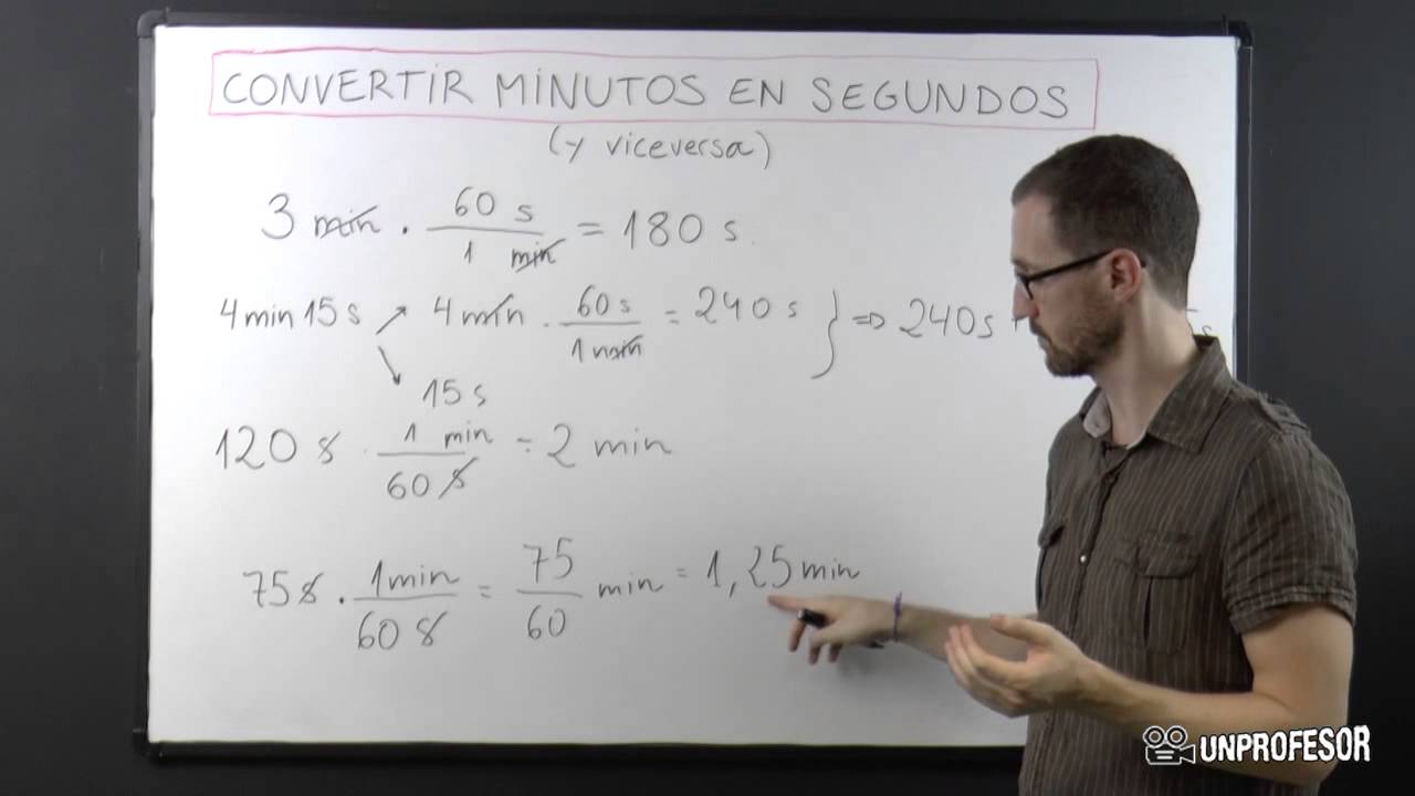 Convertir minutos en segundos