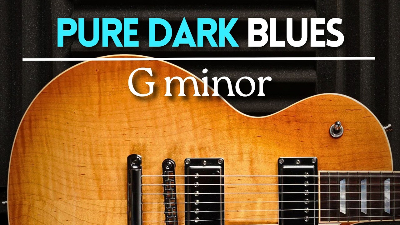 Pure Dark Blues Guitar Backing Track Jam in G Minor