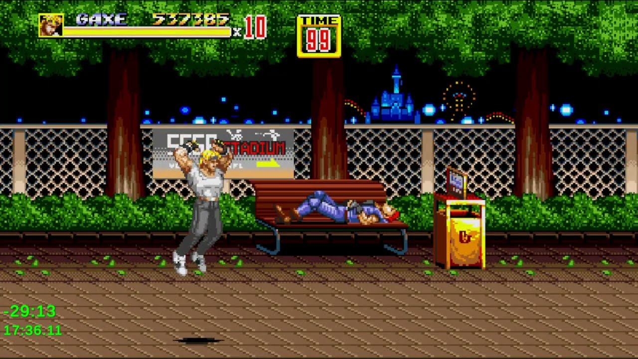 Streets of Rage 2 New Era - Axel MEGAMANIA Speedrun 55:28.38 (v3.1.0)