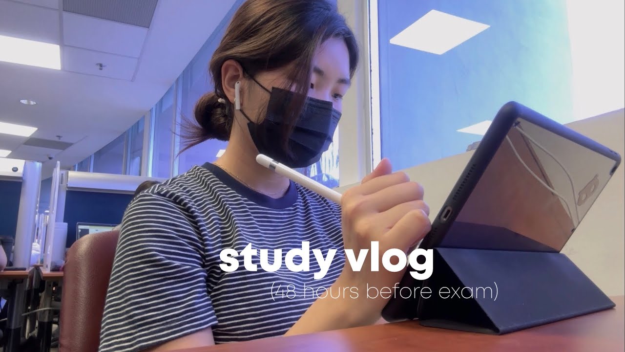 🎧 48 hours before an exam (vlog) / study with me in the library / finals season / Singapore