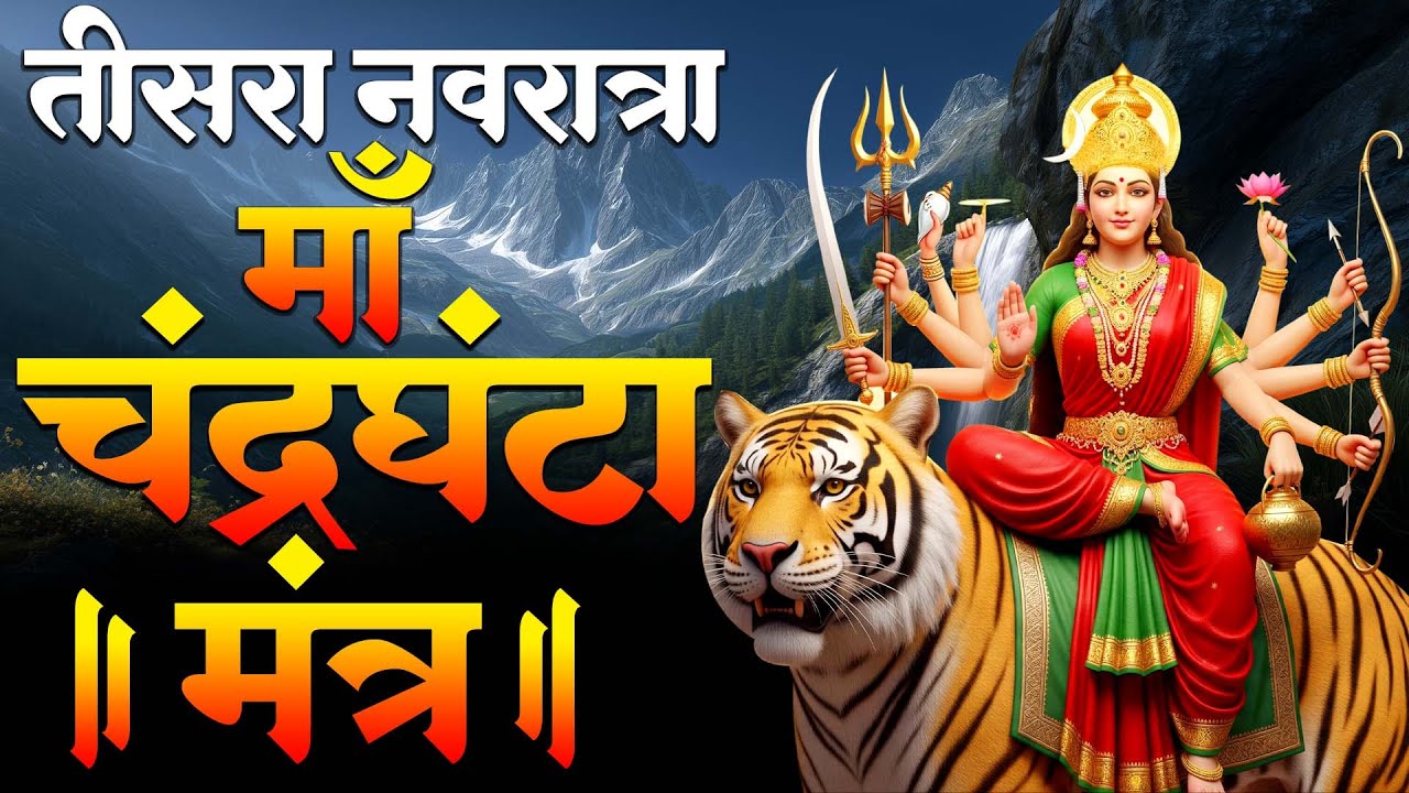 नवरात्र का तीसरा दिन | Chandraghanta Jaap Mantra 108 Times | माँ चंद्रघंटा | shardiya navratri 2025
