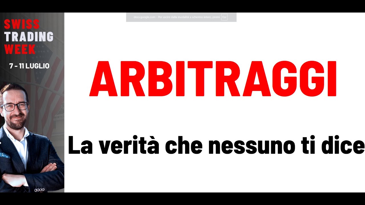Aribitraggi la verità che nessuno ti dice