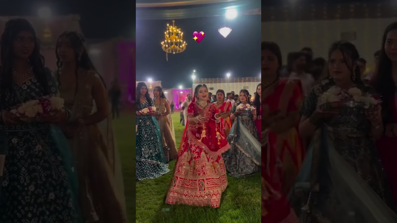 bridal entry with sister ❤️ dance for groom 😘❤️#trending #indianwedding #dance #shorts
