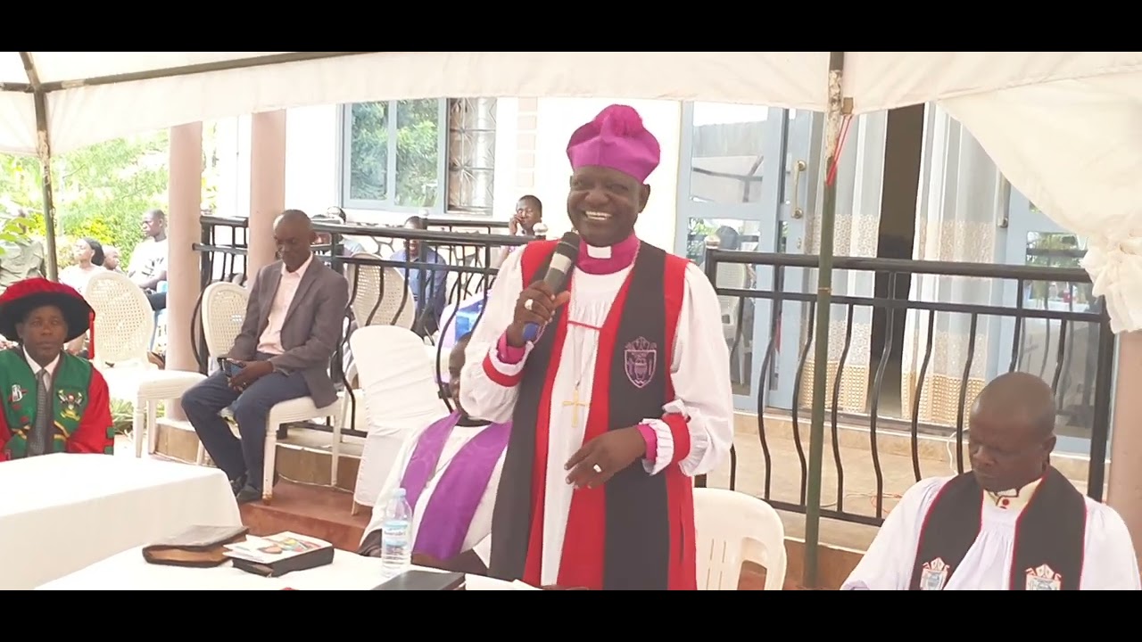 MUGULUKA: The Retired Bishop of Busoga Diocese The Rt.Rev.Dr Paul  Naimanhye gives his sermon 