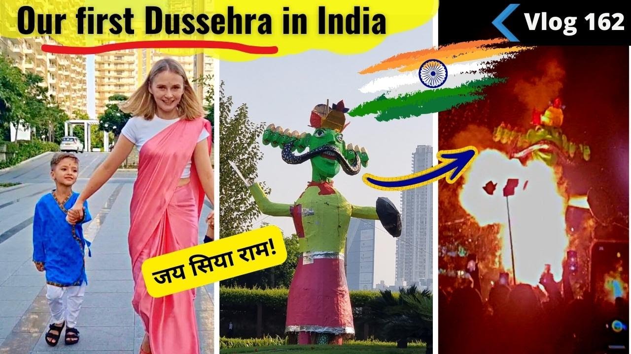 Jai Siya Ram! First Dussehra in INDIA!  😍 | Karolina vlogs with Anurag