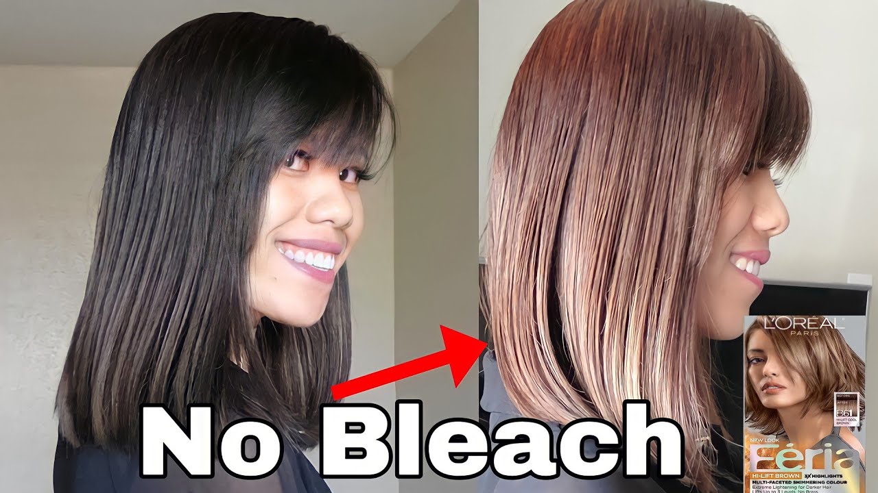 How I lightened my hair using Loreal B61   Highlights | Without Bleach
