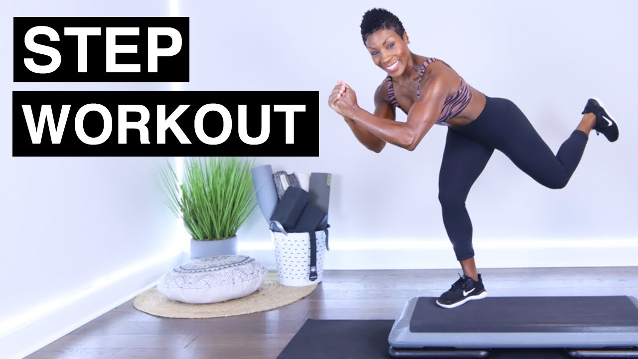 Full Body Step Workout – Calorie Burning Step Up Cardio Training Routine