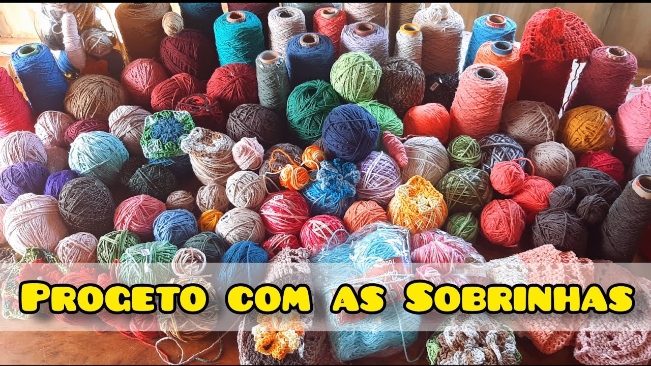 MINHAS SOBRAS DE BARBANTE, NOVO PROJETO PARA ELIMINAR ESSAS SOBRINHAS🥰 #sobrasdebarbante #croche