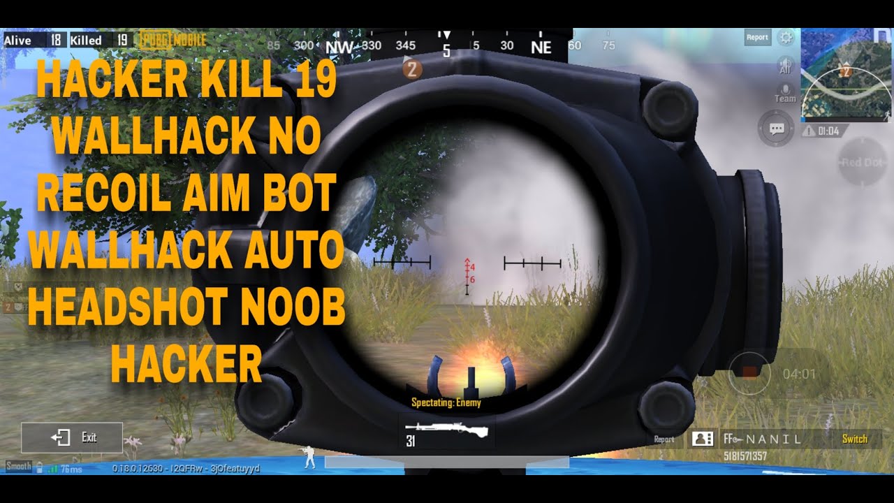 HACKER KILLED ME ONLY 2 BULLET NOOB HACKER KILLED ALL AIM BOT ,AUTO HEADSHOT,NO RECOIL,WALLHACK