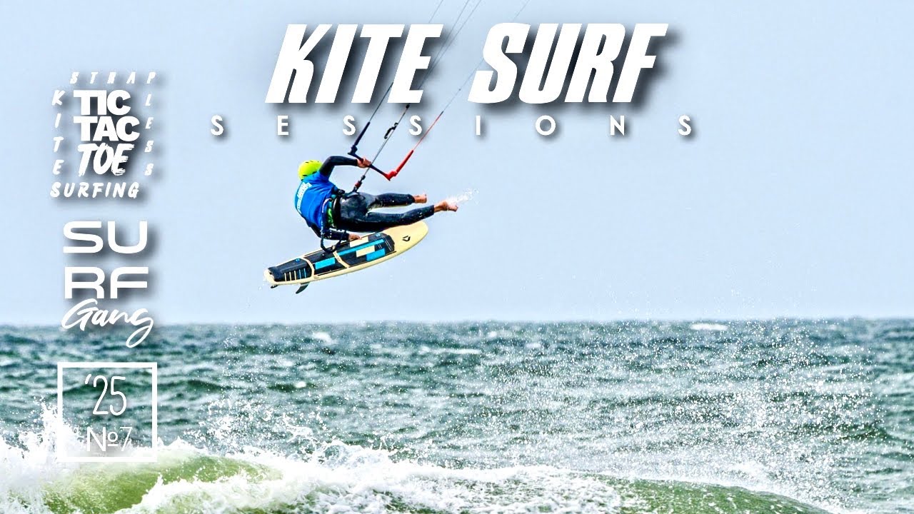 WAVE RIDING STRAPLESS KITE SURF NORTH SEA Amrum Island #surf