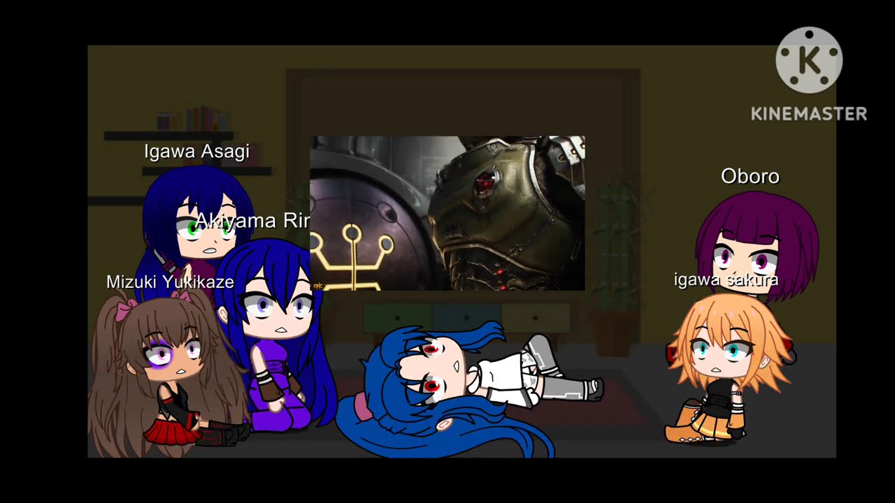 Taimanins reaccionan a tatsurou akiyama es Doom slayer// Gacha club