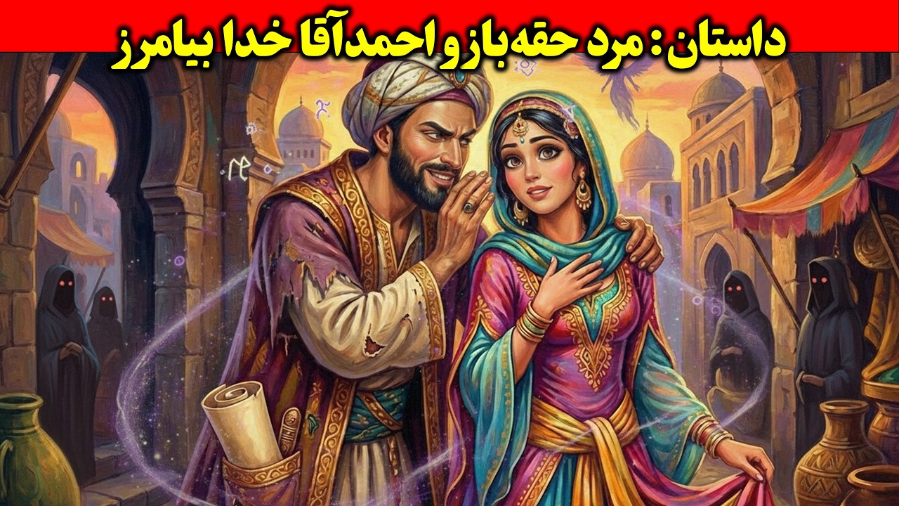 داستان فارسی مرد حقه باز و احمدآقا خدابیامرز|داستانی ازدل قصه های کهن ایرانی،زن ساده لوح و مردهفت خط