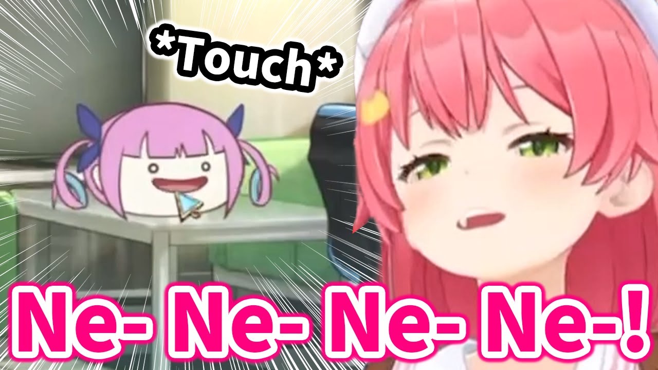 Miko notices Aqua in the office is clickable【Hololive/Eng sub】