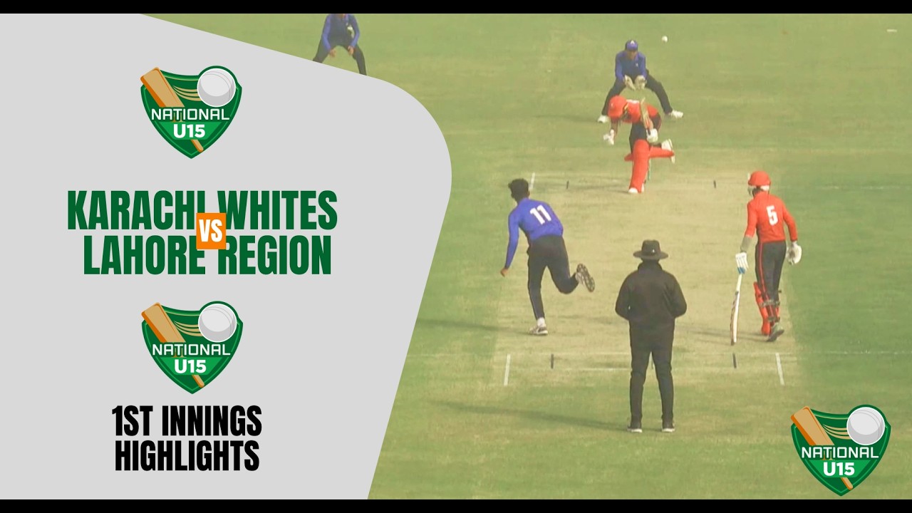 1st Innings Highlights | Lahore Region Vs Karachi Whites | National Under 15 | MT1H