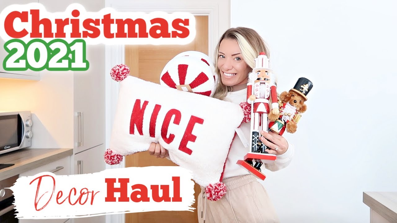 2021 HUGE CHRISTMAS DECOR HAUL // NEW IN Home bargains, B&M, Poundland, Homesense, Matalan,The Range