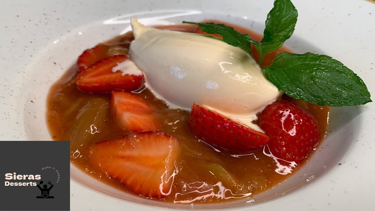 Rhabarber-Erdbeer-Kompott mit Champagner-Eis Rezept von Sieras Desserts