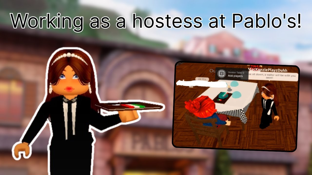What it's like to work as a host/hostess at Pablo's Italian Restaurant! (Roblox)