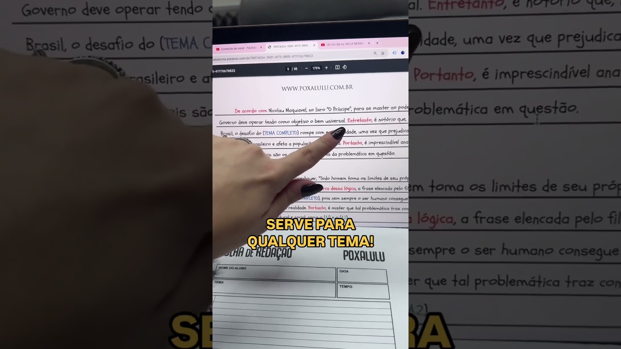 #12 Modelo pronto para qualquer tema de redação Enem! ✅