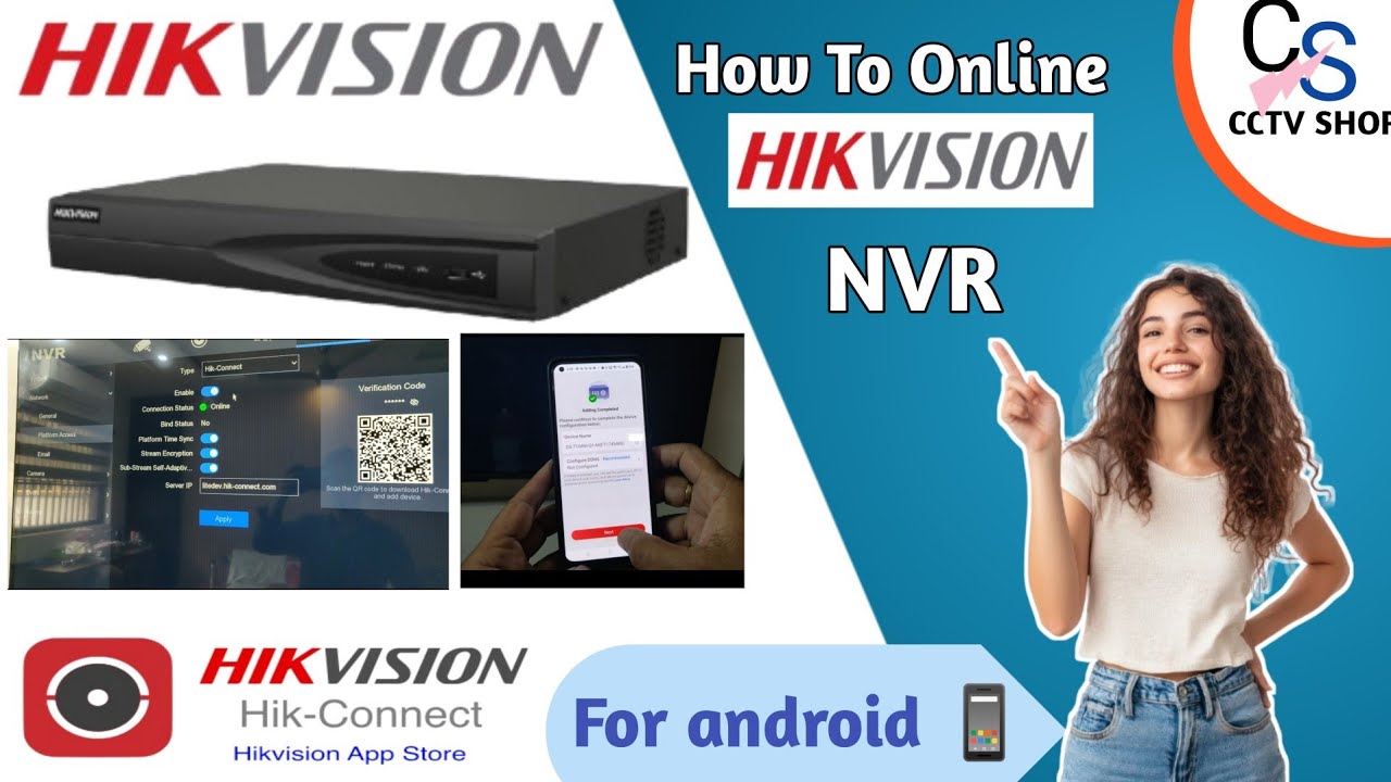 How To Connect Hikvision NVR To Mobile/Hik Connect Mobile Setup/#cctvcamera #hikvisionnvr #cctvshop