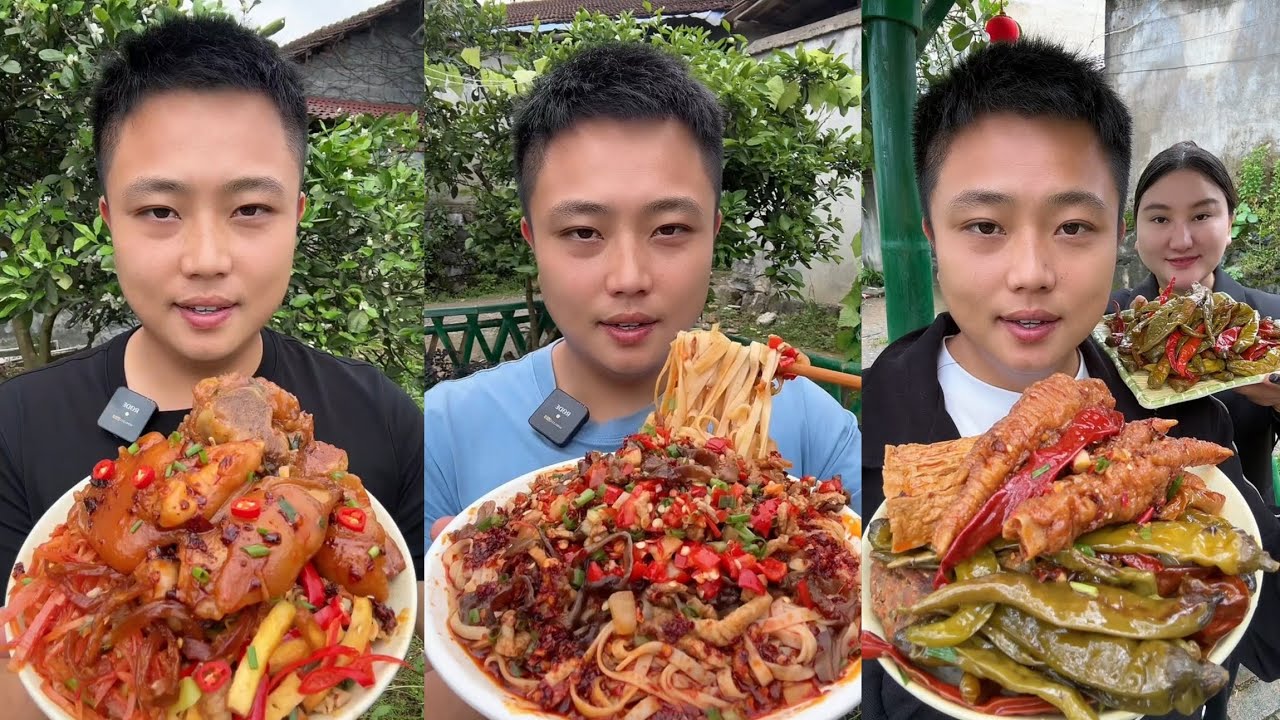 Yummy #50 Eat Meat 🍖🥓🫑🌶️🦑🍲, chicken 🍗🍗, Shrimp 🦐🦐.. #mukbang #eatingshow #delicious 