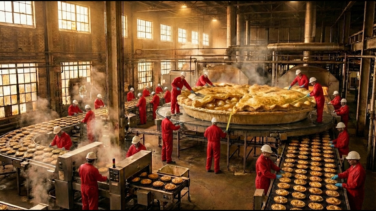 Inside the Apple Pie Factory 🥧 | How Millions of Pies Are Made Every Day