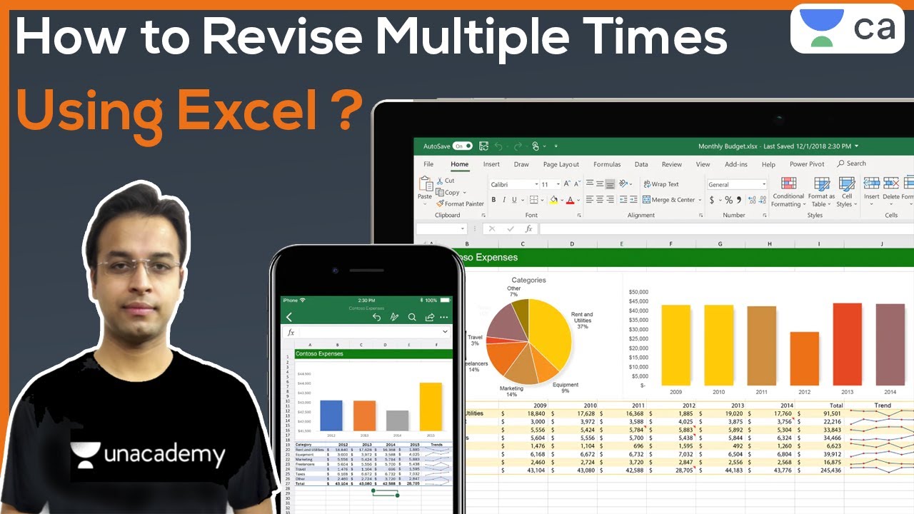 How to Revise Multiple Times Using Excel | Use of Excel in Studies | Unacademy CA Foundation