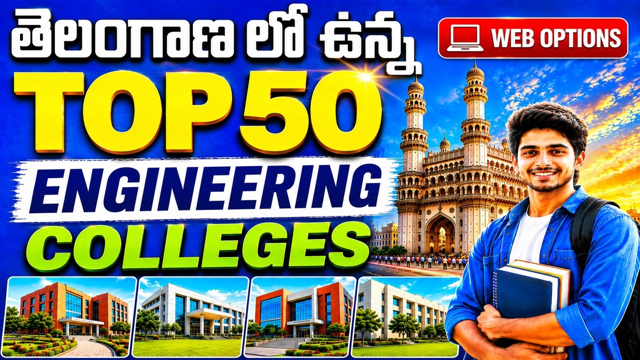 Top 50 engineering colleges in Telangana||top 50 engineering colleges in hyderabad||eapcetweboptions