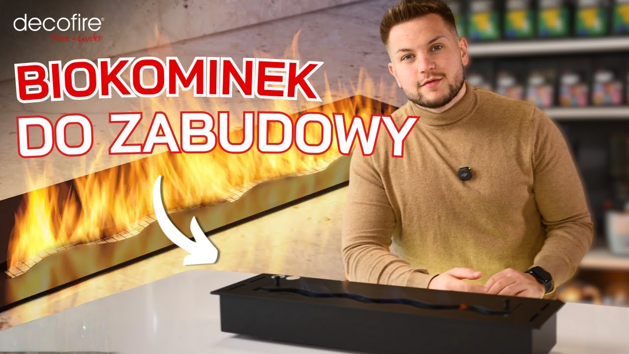 🔥 Biokominek Palnik do zabudowy Infire Black Burner Slim Line | DECOFIRE