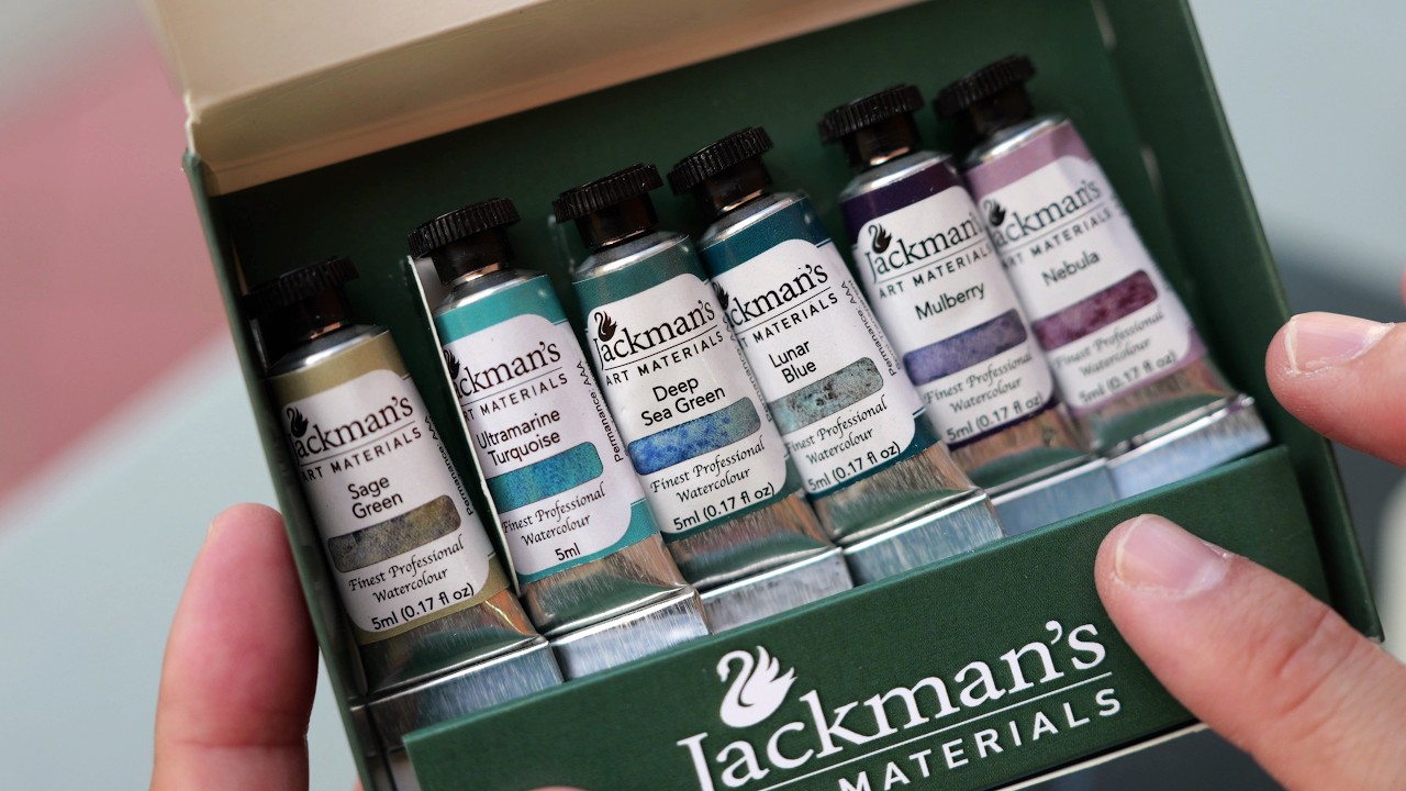 Пробую акварельные краски из коллекции Jackman's Art Material на прогулке зарисовок.