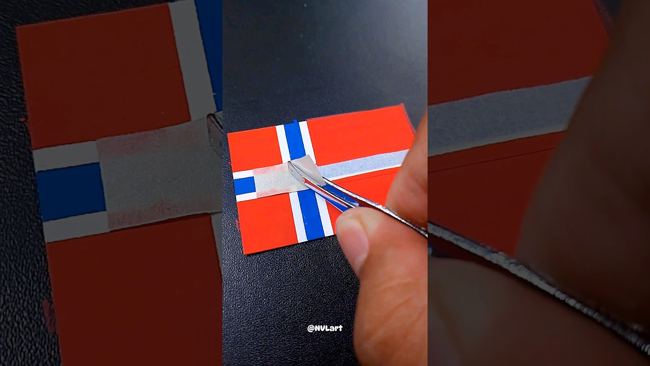 Drawing Norway Flag 