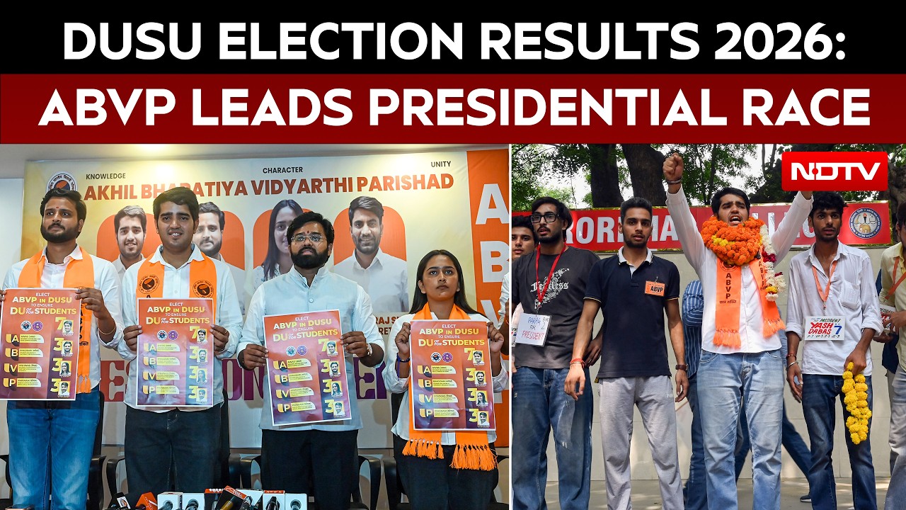 Результаты выборов в DUSU 2026: ABVP лидирует в президентской гонке после первого этапа подсчета ...