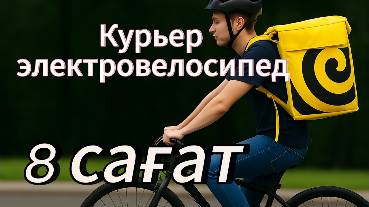 8 САҒАТ ЭЛЕКТРОВЕЛОСИПЕДПЕН КУРЬЕР БОЛУ
