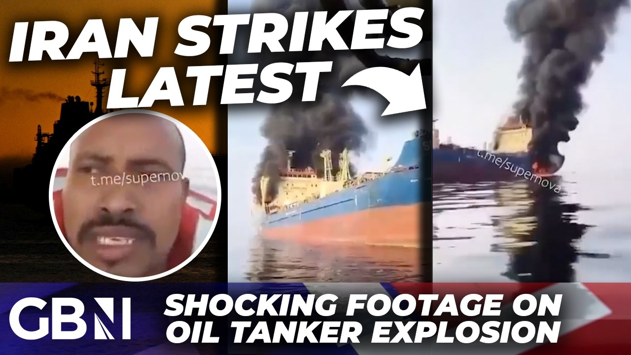 Iran latest: WATCH moment Iran HITS its OWN ship as FLAMES engulf oil tanker near Oman - BREAKING