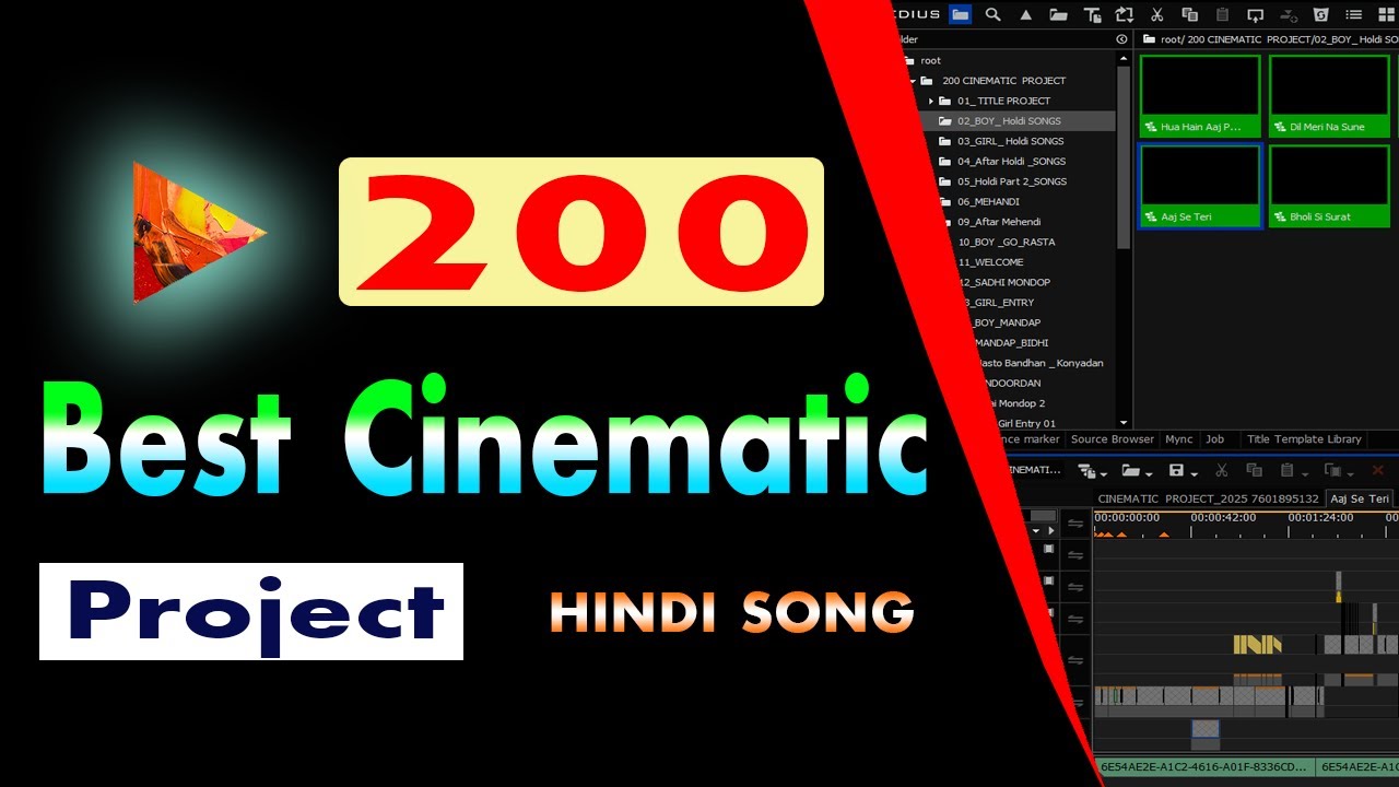 🎬Best 200 Edius Cinematic Master Project Download | Hindi Song Project  2025 | Edius 8/9/X/11!🎥