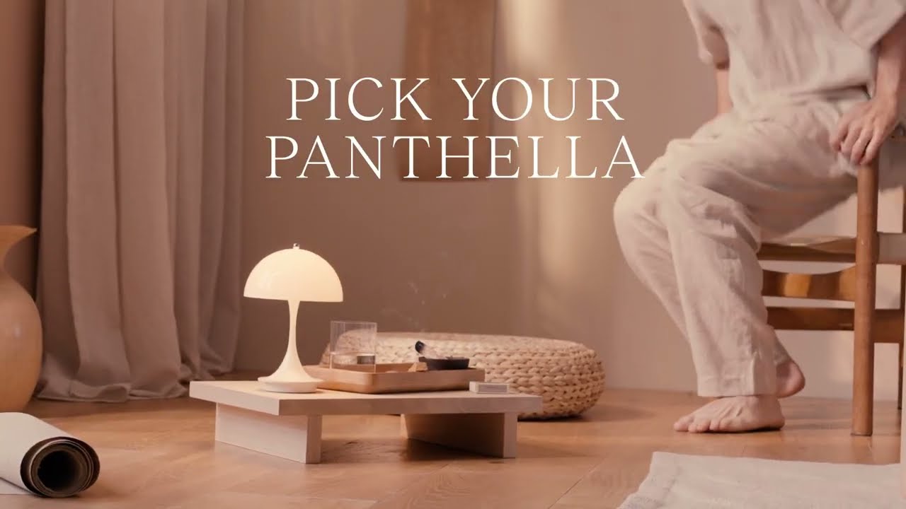 Pick your Panthella. Presenting the Louis Poulsen Panthella 160 Portable Lamp now in Beige