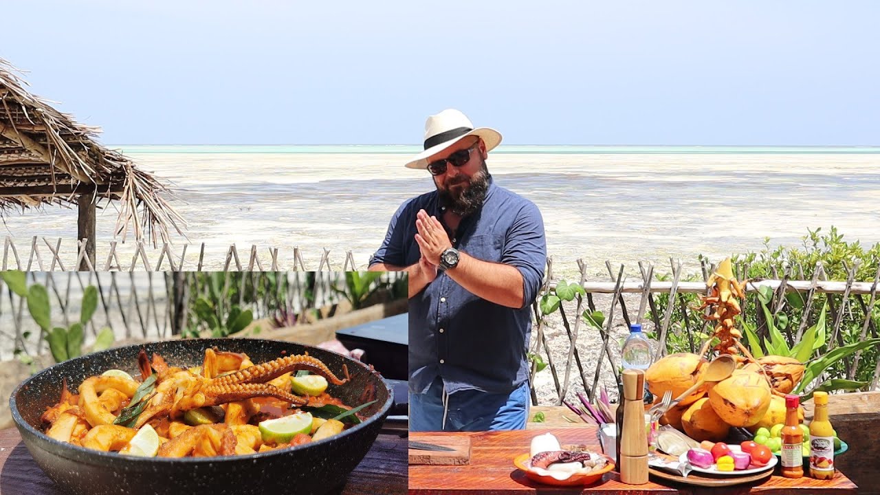 Tigaie Picanta cu Fructe de Mare - Florin Arvunescu in Zanzibar