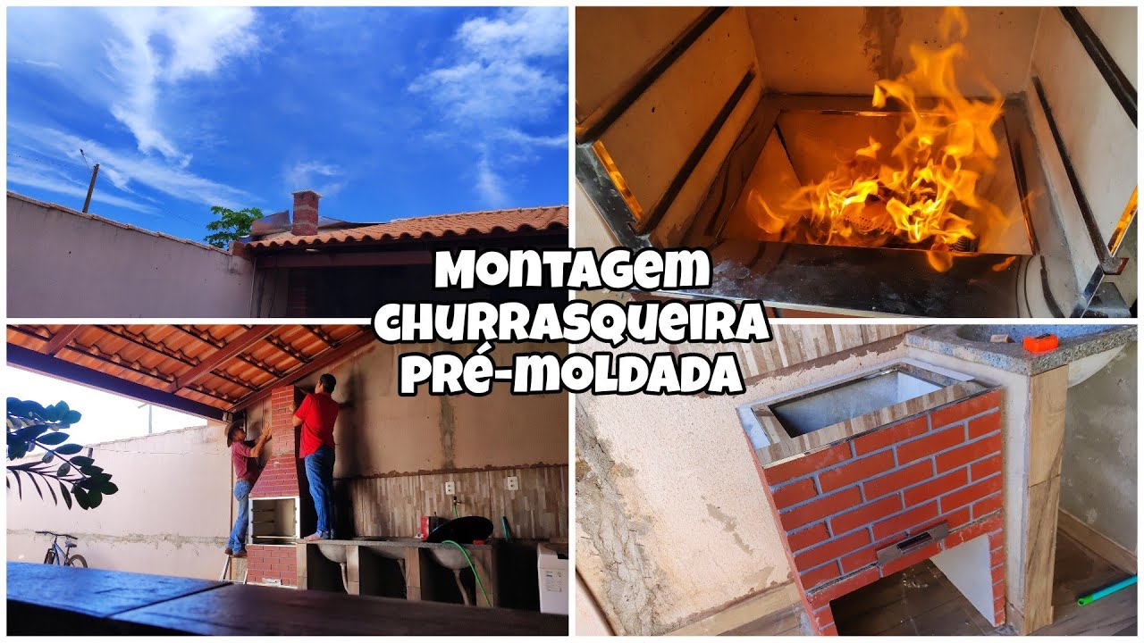 Mais uma conquista pra nossa casa 🏡 Nossa Churrasqueira pré-moldada