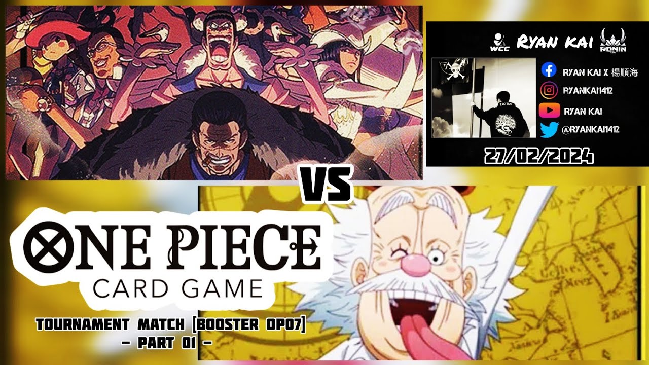 One Piece Card Game Tournament Match Booster OP07 (Part 01) - Crocodile vs Vegapunk