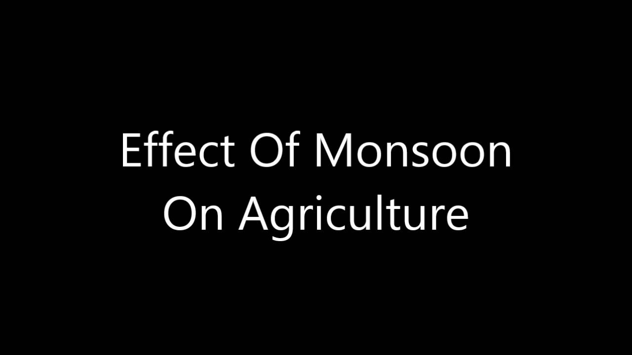 Effect Of Monsoon On Agriculture