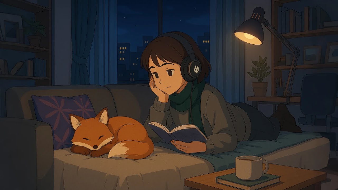 Chill Lo-Fi ☕📖 | Cozy Night Beats for Relaxing, Reading & Unwinding